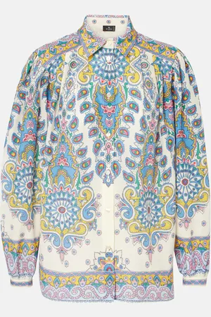 Etro Camisa de algodón y seda con paisley