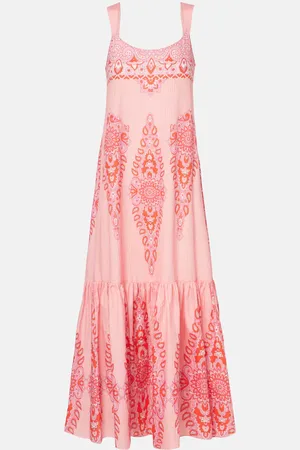Etro Vestido largo de algodón y seda