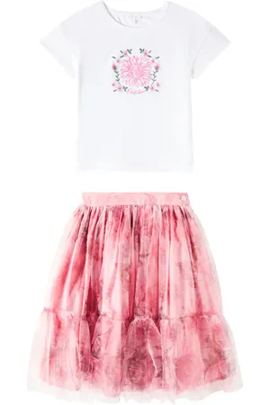 PATACHOU Set de camiseta y falda floral
