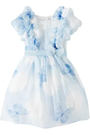 MONNALISA Vestido de organza estampado