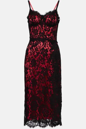 Dolce & Gabbana Vestido lencero de encaje de algodón