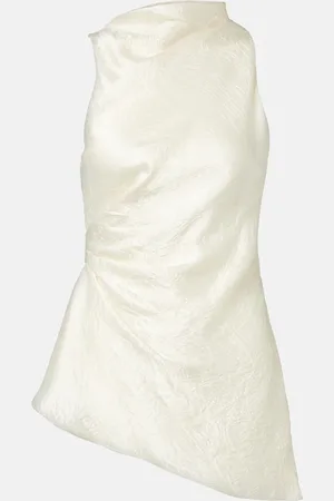 Alexander McQueen Top de satén drapeado