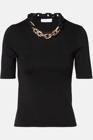 Paco rabanne Top en mezcla de seda y algodón