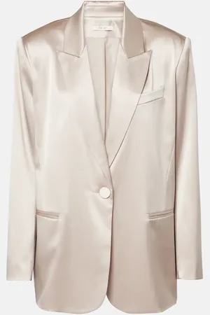 The Sei Blazer en satén de seda oversized