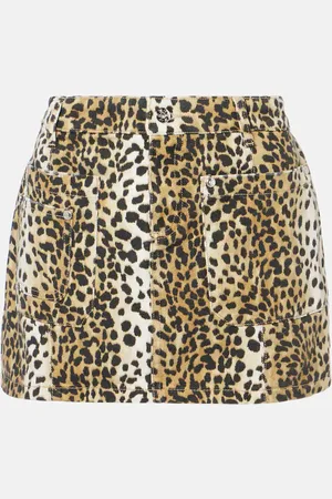 BLUMARINE Minifalda de algodón estampada