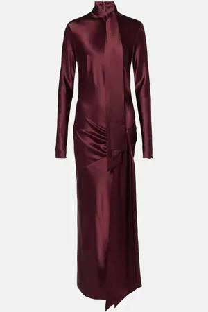 GALVAN Vestido largo Emilie de satén