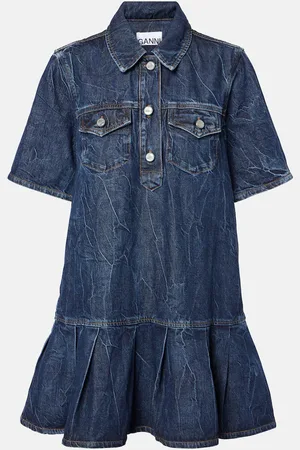 Ganni Vestido corto en denim