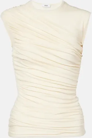 AGOLDE Tank top Ester fruncido