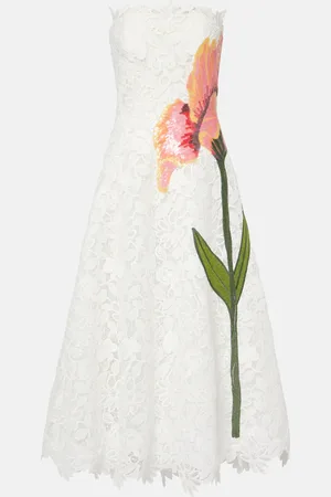 Costarellos Vestido midi Mariela de encaje floral