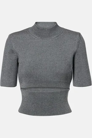 Alaïa Alaïa Top en punto acanalado de mezcla de lana