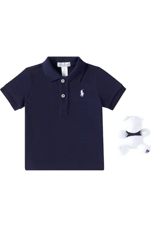 Ralph Lauren Bebé - set de polo y animal de peluche