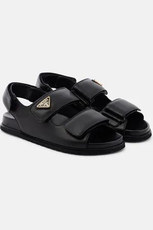 Prada Sandalias de piel con logo