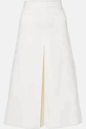 Max Mara Falda midi Renoir de algodón plisada