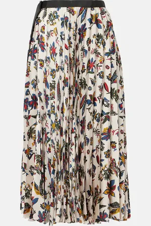 SACAI Falda midi plisada estampada