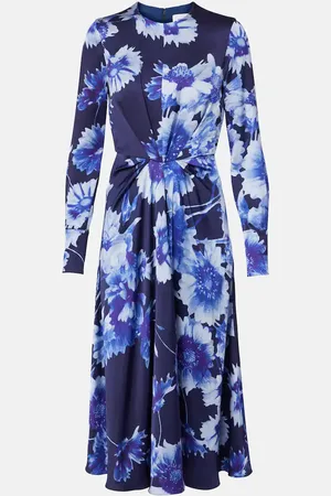 Erdem Falda midi drapeada floral