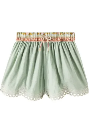 ZIMMERMANN Shorts Tallow de algodón con encaje