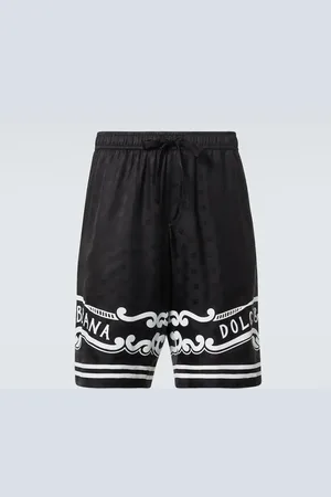 Dolce & Gabbana Bermudas de sarga de seda con paisley