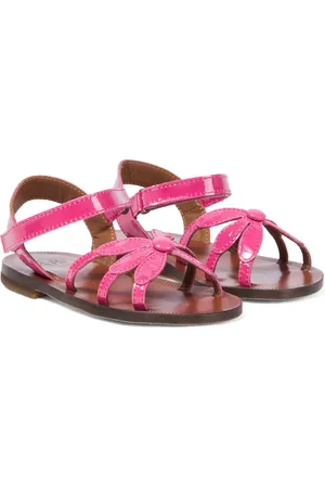 PèPè PèPè Sandalias de charol con aplique floral