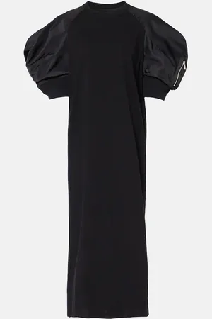 SACAI Vestido midi de mezcla de algodón