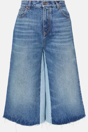 Chloé Chloé Culottes en denim de tiro alto