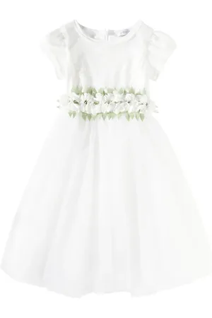MONNALISA Vestido de tul con aplique floral