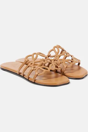 Loewe Sandalias Petal de piel con anagrama