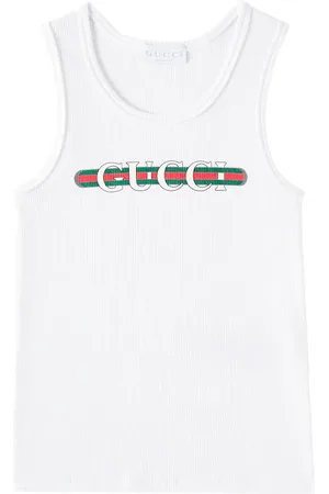 Gucci Tank top de algodón con logo estampado