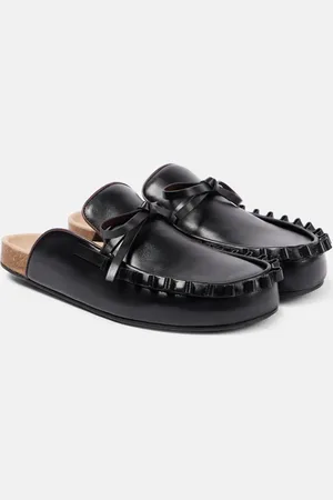 J.W.Anderson Mules de piel con volantes