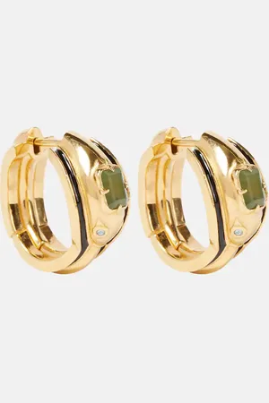 Loewe Pendientes de aro Snake de plata de ley