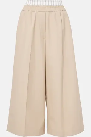 Loewe Pantalones anchos cropped de algodón