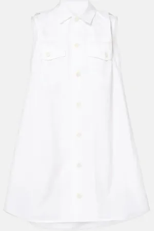 SACAI Vestido corto de popelín