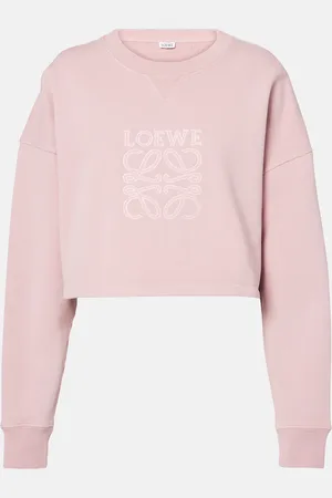 Loewe Sudadera cropped de algodón con anagrama