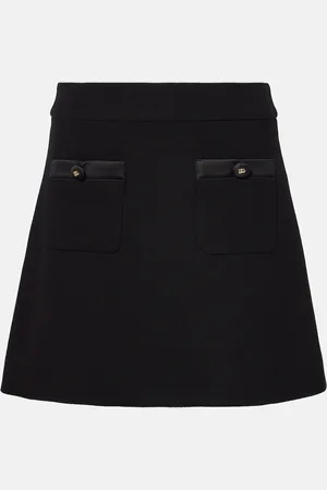 Dolce & Gabbana Minifalda de seda y lana