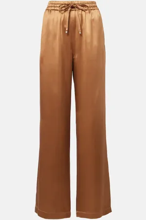 Dolce & Gabbana Pantalones anchos de satén de seda