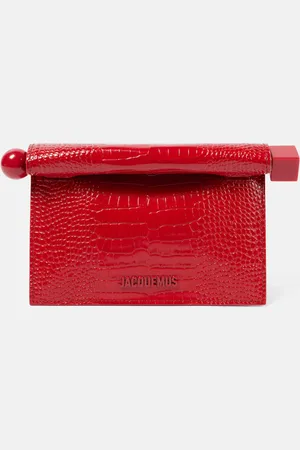 Jacquemus Clutch Rond Carré Small de piel grabada