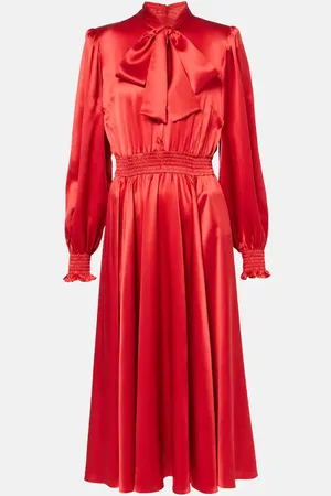 Dolce & Gabbana Vestido camisero de satén de seda