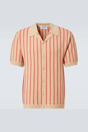 King & Tuckfield Camisa bowling de lana a rayas
