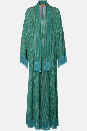 Missoni Caftán de lamé en zigzag con lentejuelas