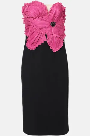 Costarellos Vestido bustier Callula con cristales