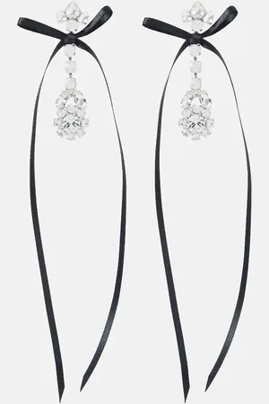 Simone Rocha Pendientes largos adornados con lazo