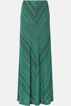 Missoni Falda larga de lamé en zigzag