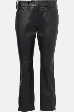 MAGDA BUTRYM Capris de piel de tiro bajo