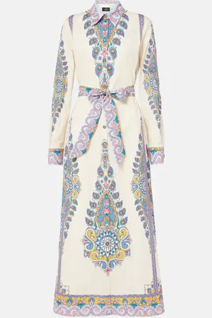 Etro Vestido camisero en mezcla de algodón