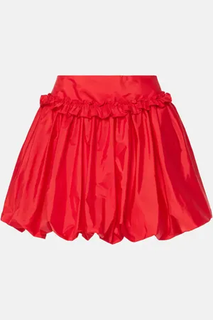Simone Rocha Minifalda de tafetán fruncida