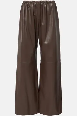 Nour Hammour Pantalones anchos Olan de piel