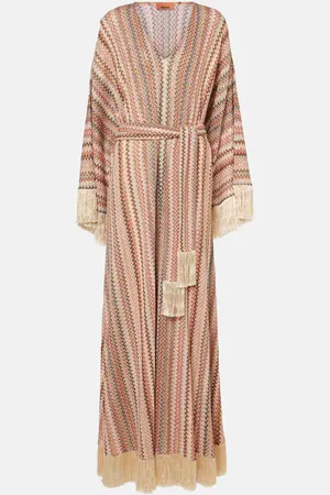 Missoni Caftán de lamé en zigzag con lentejuelas