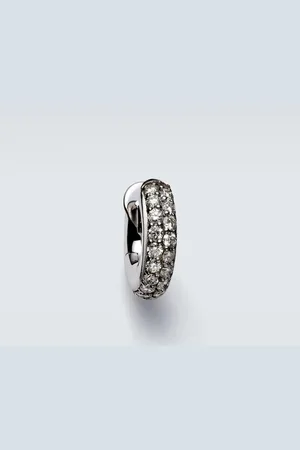 SPINELLI KILCOLLIN Pendiente individual Macro Hoop Mini de oro de 18 ct con diamantes