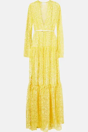 Giambattista Valli Vestido de fiesta de guipur con lazo