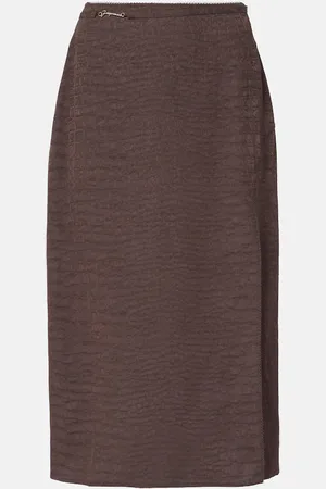 Jacquemus Falda midi Notte de satén