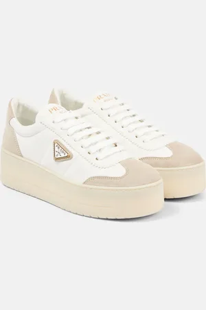 Prada Zapatillas con plataforma de piel